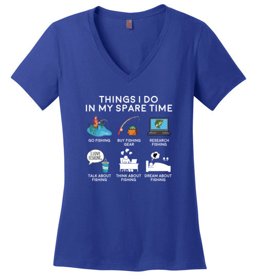 Things I Do In My Spare Time Fishing V-Neck