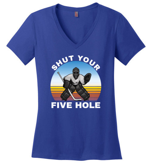 Ice Hockey Shut Your Five Hole V-Neck