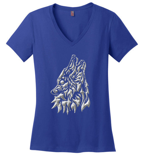 Fenrir Viking Wolf V-Neck