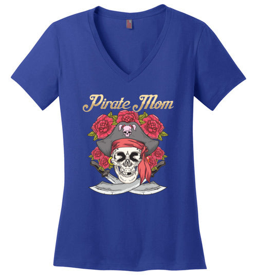 Pirate Mom Fancy V-Neck
