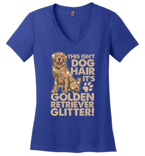 Golden Retriever Glitter V-Neck