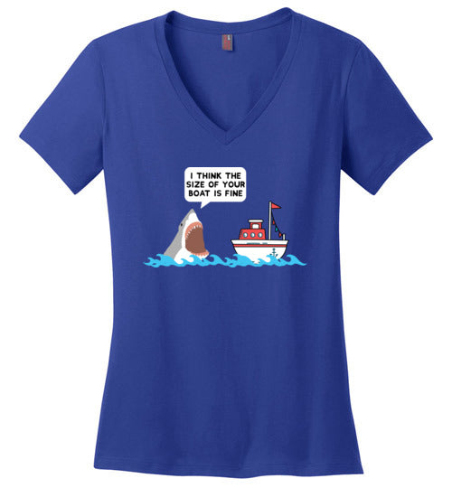 Shark Boat Size V-Neck