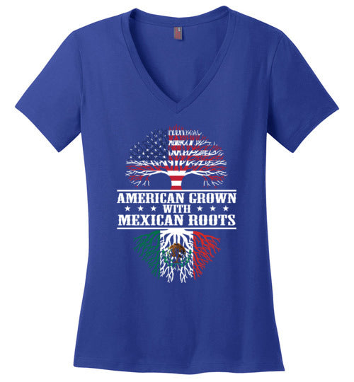 American Grown Mexican Roots V-Neck