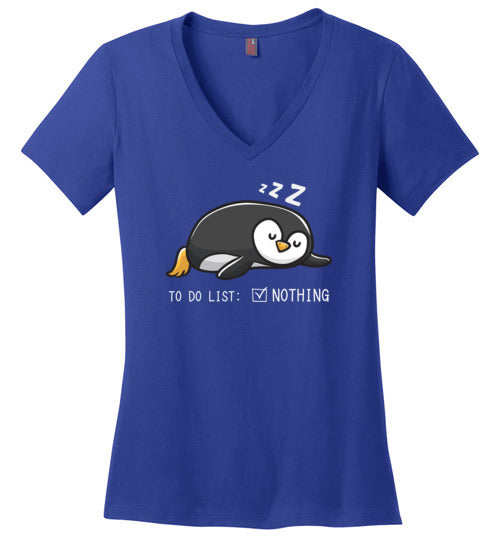Penguin To Do List V-Neck