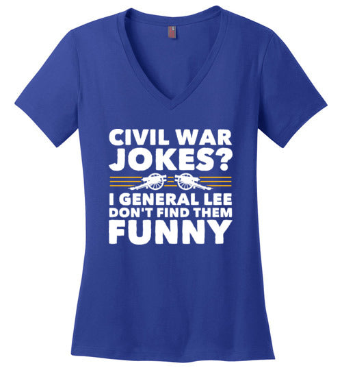 Civil War Jokes General Lee V-Neck