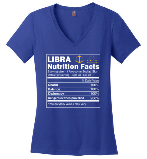 Zodiac Libra Nutrition Facts V-Neck