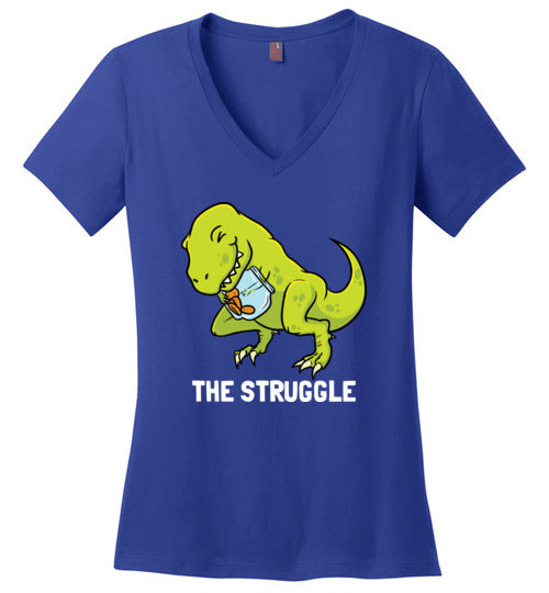 T-Rex Cookies Struggle V-Neck