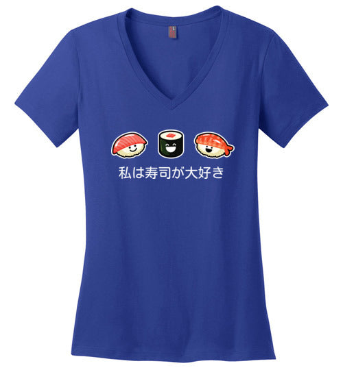 I Love Sushi V-Neck