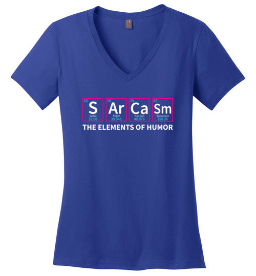 Sarcasm Elements of Humor V-Neck