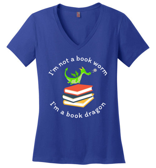 Book Dragon V-Neck