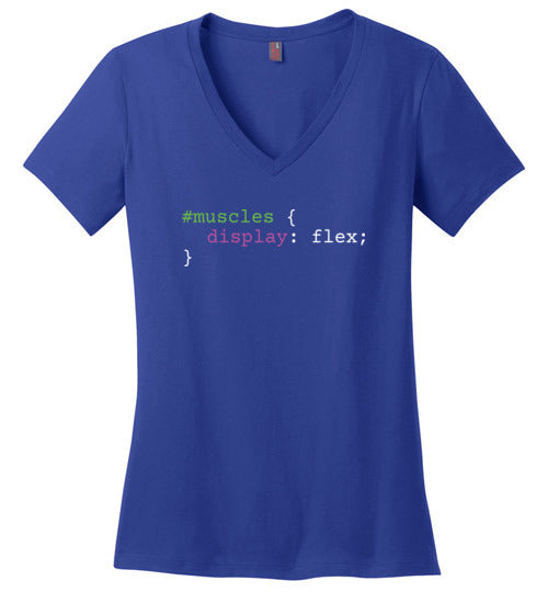 Muscles Coding Flex Gym CSS V-Neck