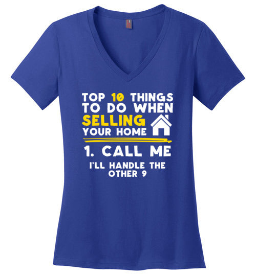Top 10 Things Realtor Real Estate V-Neck