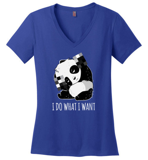 Panda Do What I Want V-Neck