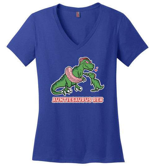 Auntiesaurus Rex V-Neck