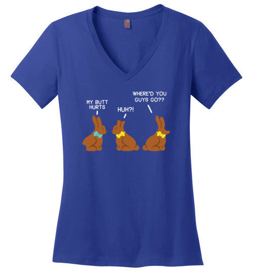 Easter Chocolate Bunnies V-Neck