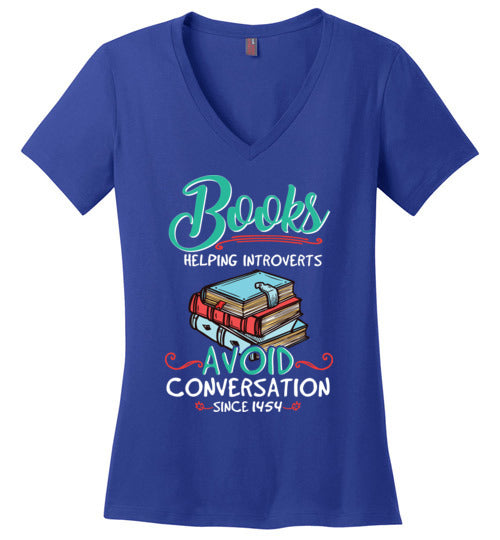 Books Helping Introverts V-Neck