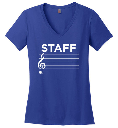 Music Staff V-Neck