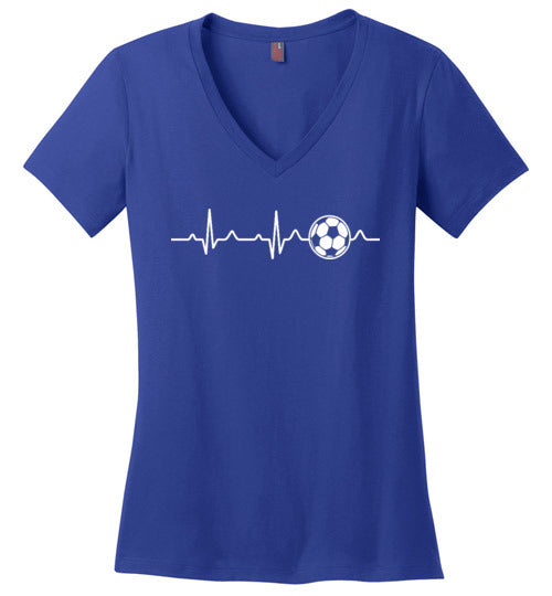Soccer Heartbeat V-Neck