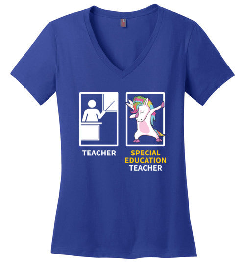 Special Education Teacher Dabbing V-Neck