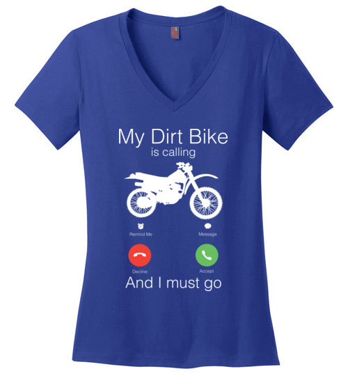 My Dirt Bike Is Calling V-Neck