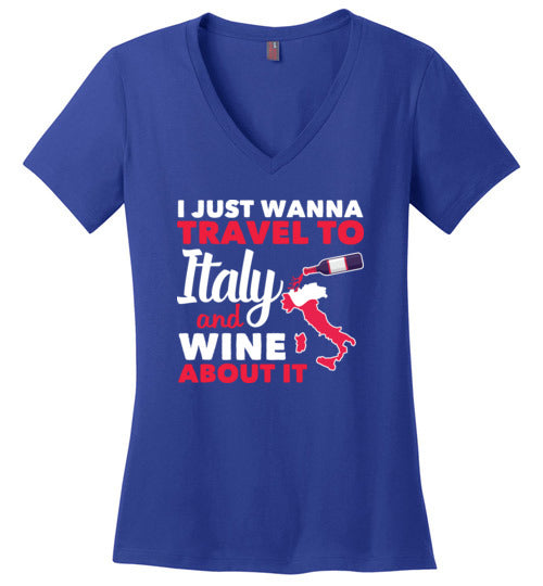 Italy Wine Travel V-Neck