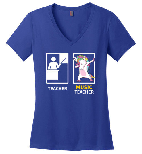 Dabbing Music Teacher V-Neck