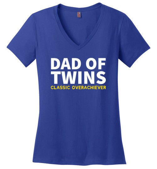 Dad Of Twins Overachiever V-Neck