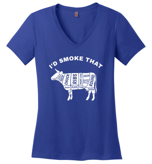 Id Smoke That Beef BBQ V-Neck