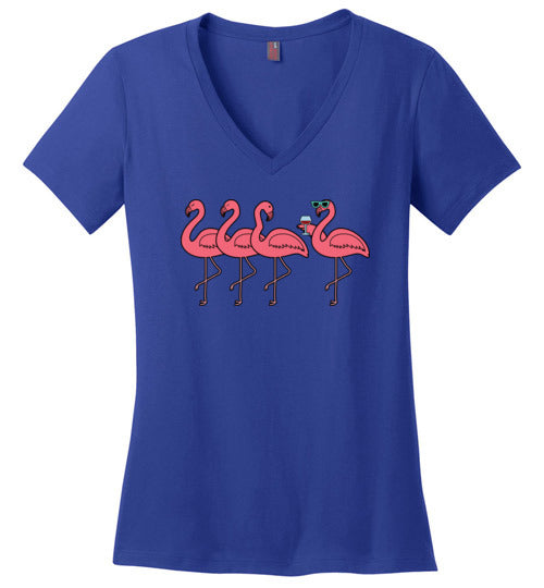 Flamingo Group Wine V-Neck