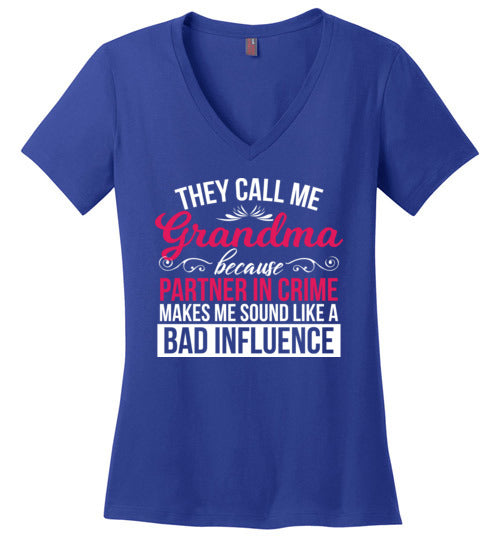 Grandma Partner In Crime V-Neck