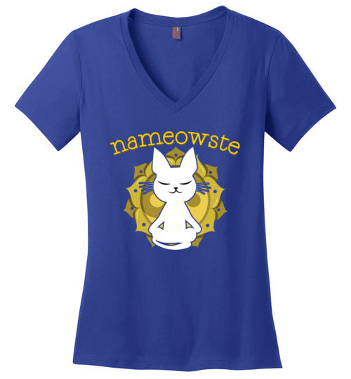 Cat Yoga Nameowste V-Neck