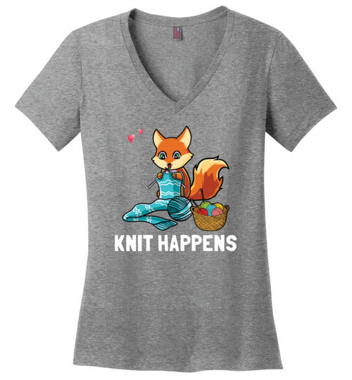 Knit Happens Fox V-Neck