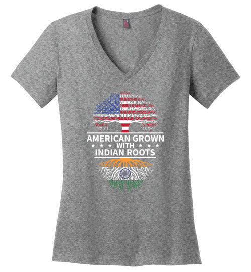 American Grown With Indian Roots V-Neck