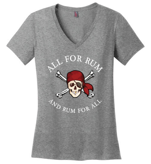Pirate All For Rum V-Neck