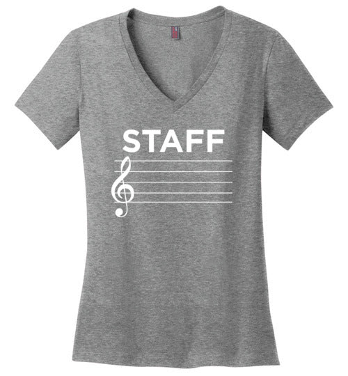 Music Staff V-Neck