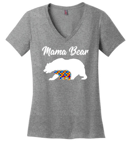 Autism Mama Bear V-Neck