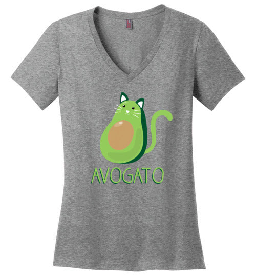 Avocado Cat Avogato V-Neck