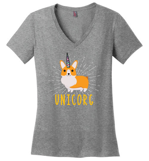 Unicorn Corgi Unicorg V-Neck