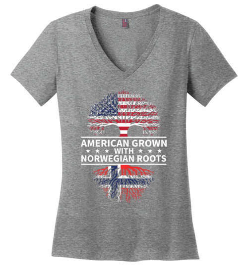 American Grown With Norwegian Roots V-Neck