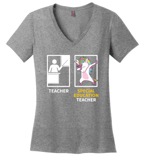 Special Education Teacher Dabbing V-Neck