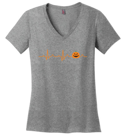 Pumpkin Heartbeat V-Neck