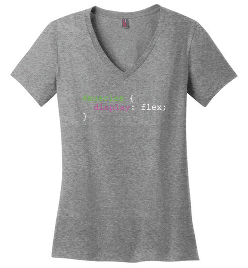 Muscles Coding Flex Gym CSS V-Neck