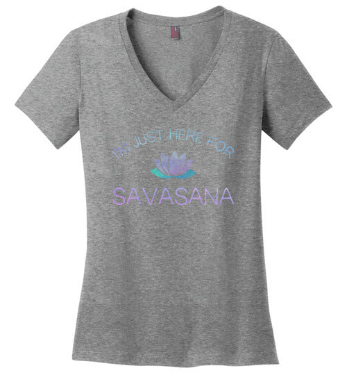 Yoga Just Here For The Savasana V-Neck