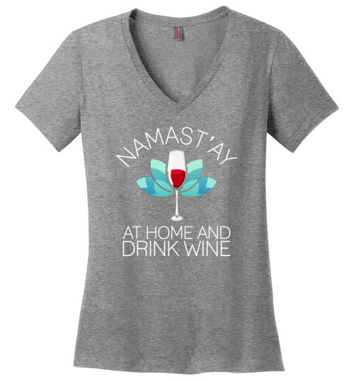 Namastay Wine V-Neck