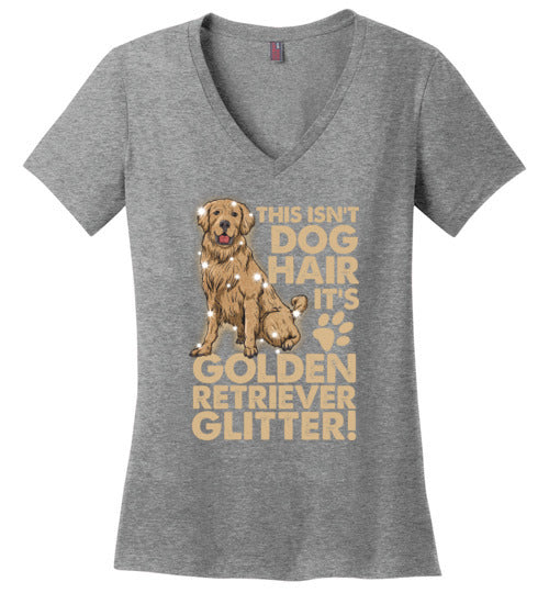 Golden Retriever Glitter V-Neck