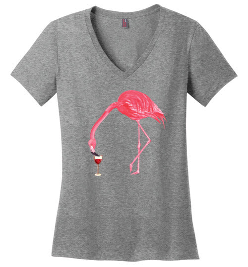 Flamingo Wine V-Neck
