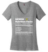 Zodiac Gemini Nutrition Facts V-Neck