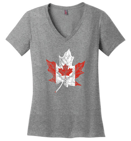 Canadian Maple Leaf V-Neck