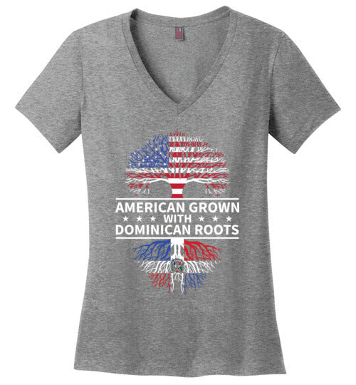 American Grown With Dominican Roots V-Neck