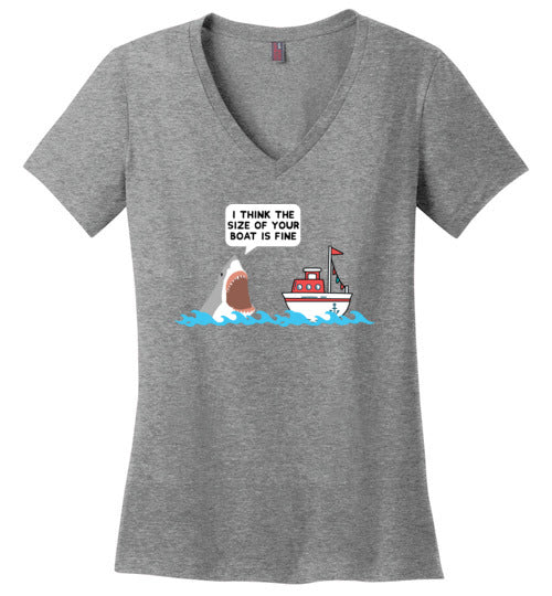 Shark Boat Size V-Neck